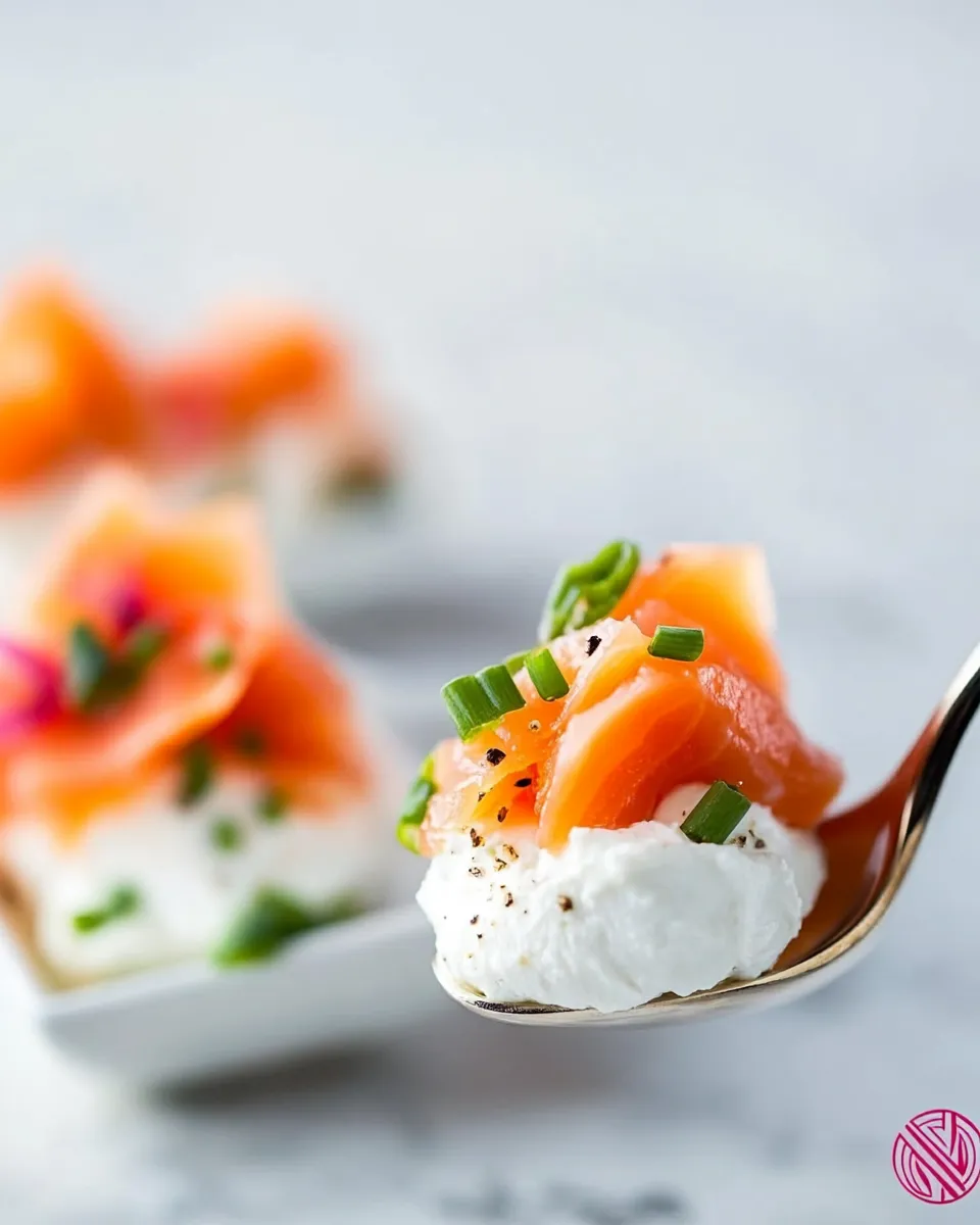 Classic Smoked Salmon and Cream Cheese Spoons image
