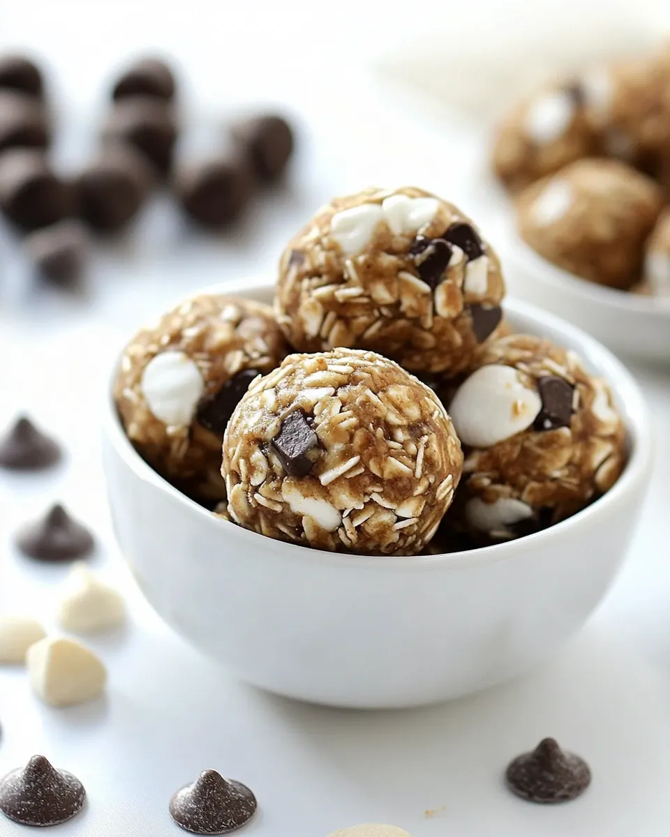 Delicious Smores Energy Bites plate image