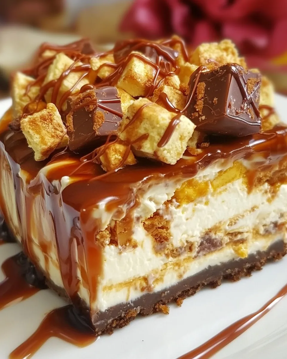 Homemade Snickers Cheesecake recipe photo