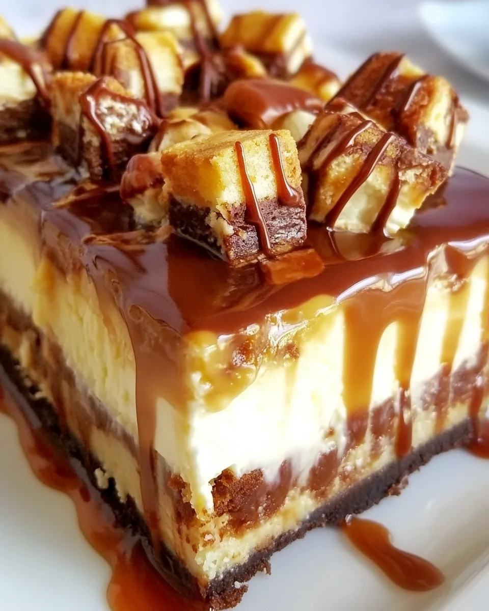 Delicious Snickers Cheesecake plate image