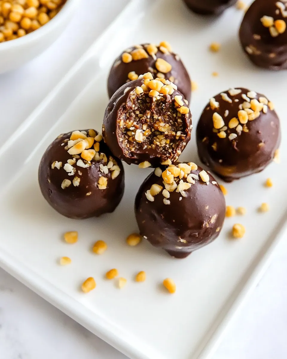 Easy Snickers Protein Balls recipe photo