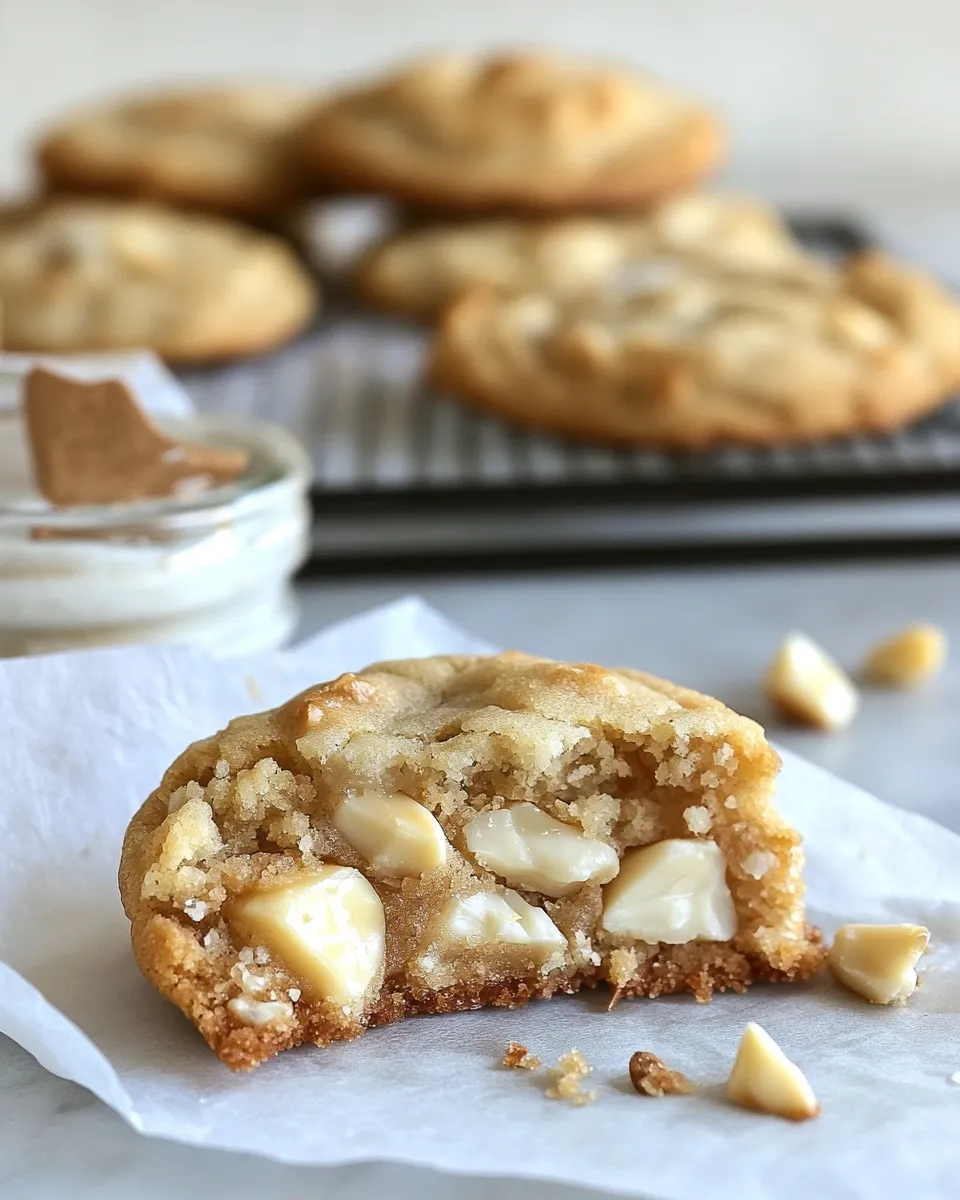 Homemade Soft & Chewy White Chocolate Chunk Macadamia Nut Cookies recipe photo
