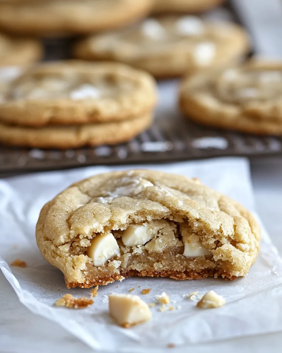 Easy Soft & Chewy White Chocolate Chunk Macadamia Nut Cookies food shot
