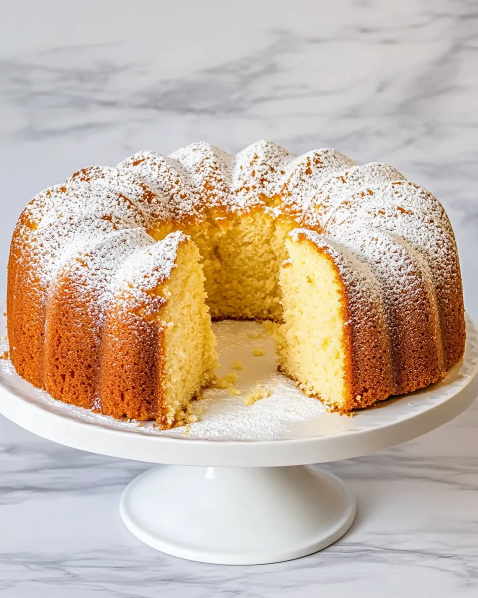 Delicious Sour Cream Pound Cake plate image