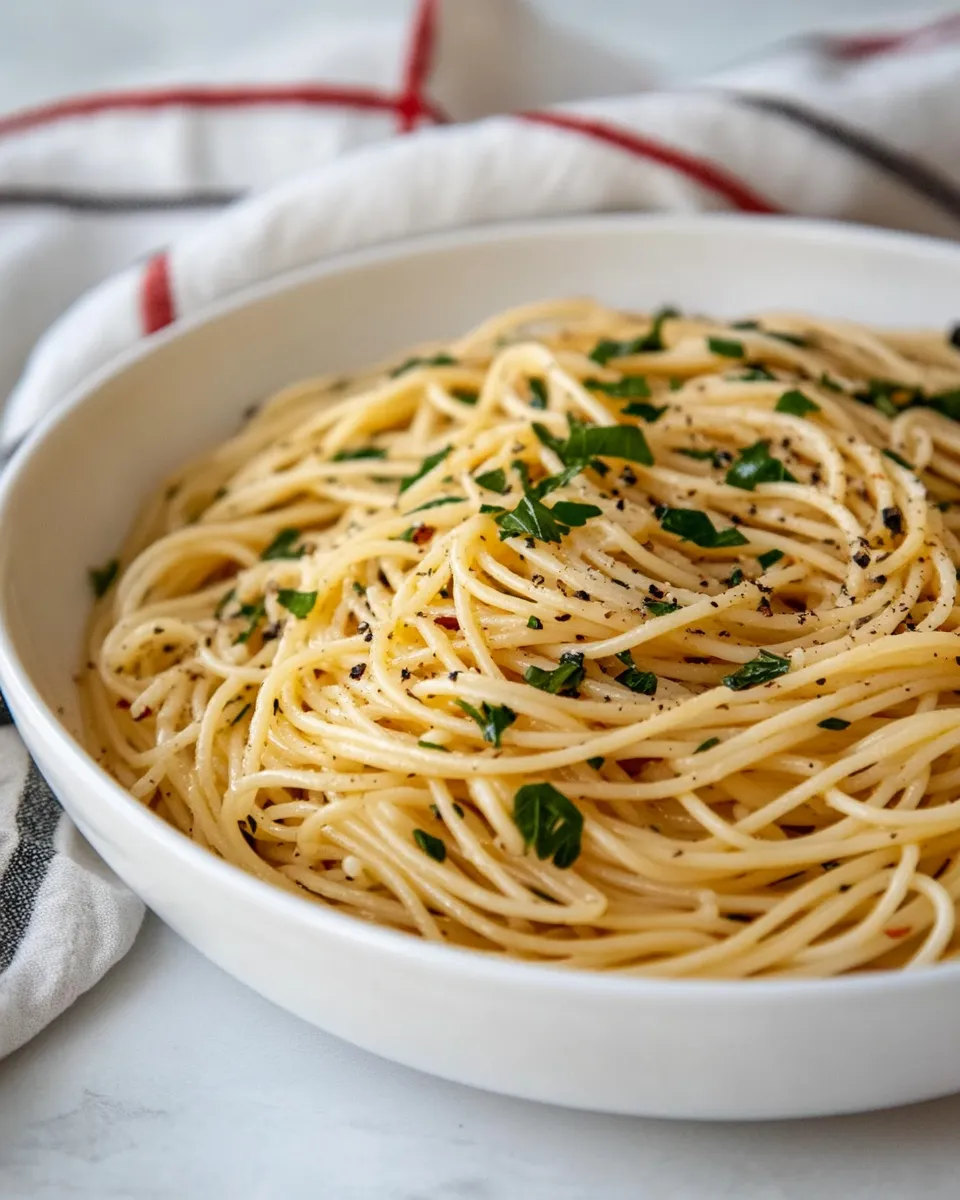 Easy Spaghetti Aglio E Olio recipe image