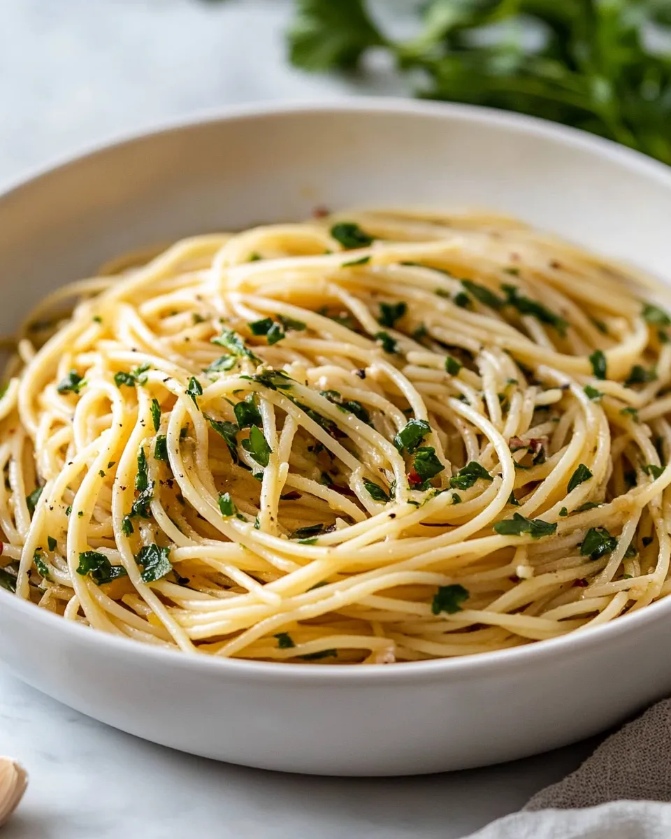 Delicious Spaghetti Aglio E Olio dish photo
