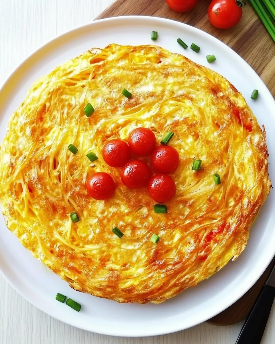 Easy Spaghetti Frittata food shot