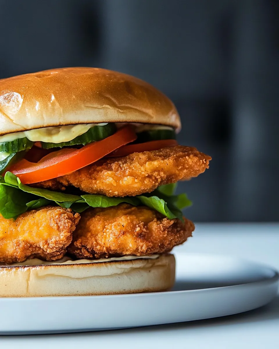 Delicious Spicy Breaded Fried Chicken Sandwich dish photo