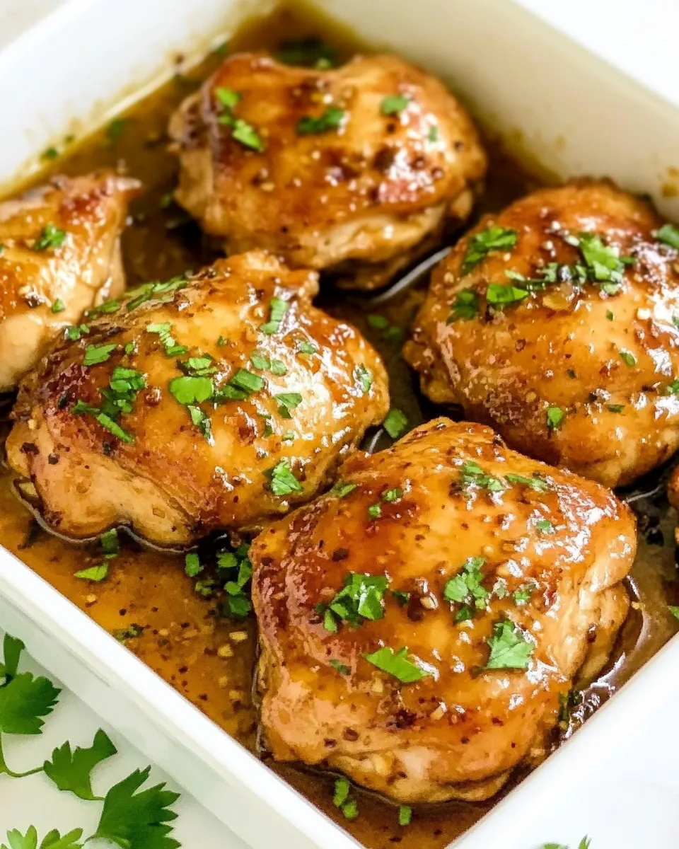 Classic Spicy Honey Garlic Chicken Thighs dish photo