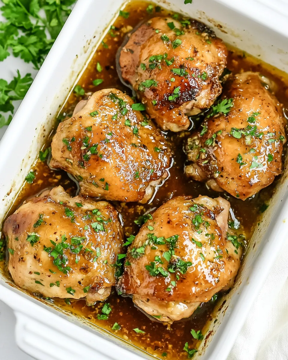 Easy Spicy Honey Garlic Chicken Thighs food shot