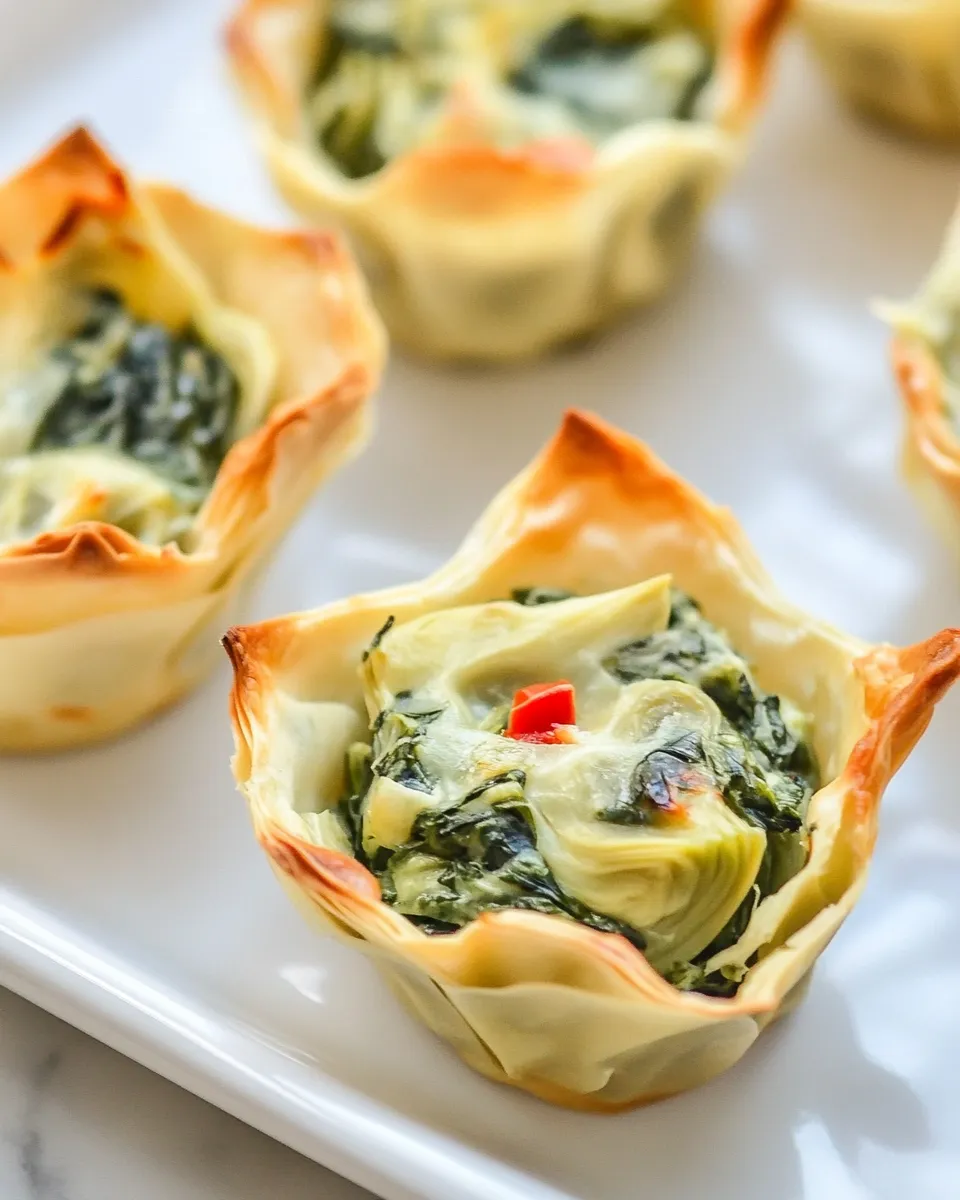 Classic Spinach Artichoke Cups image