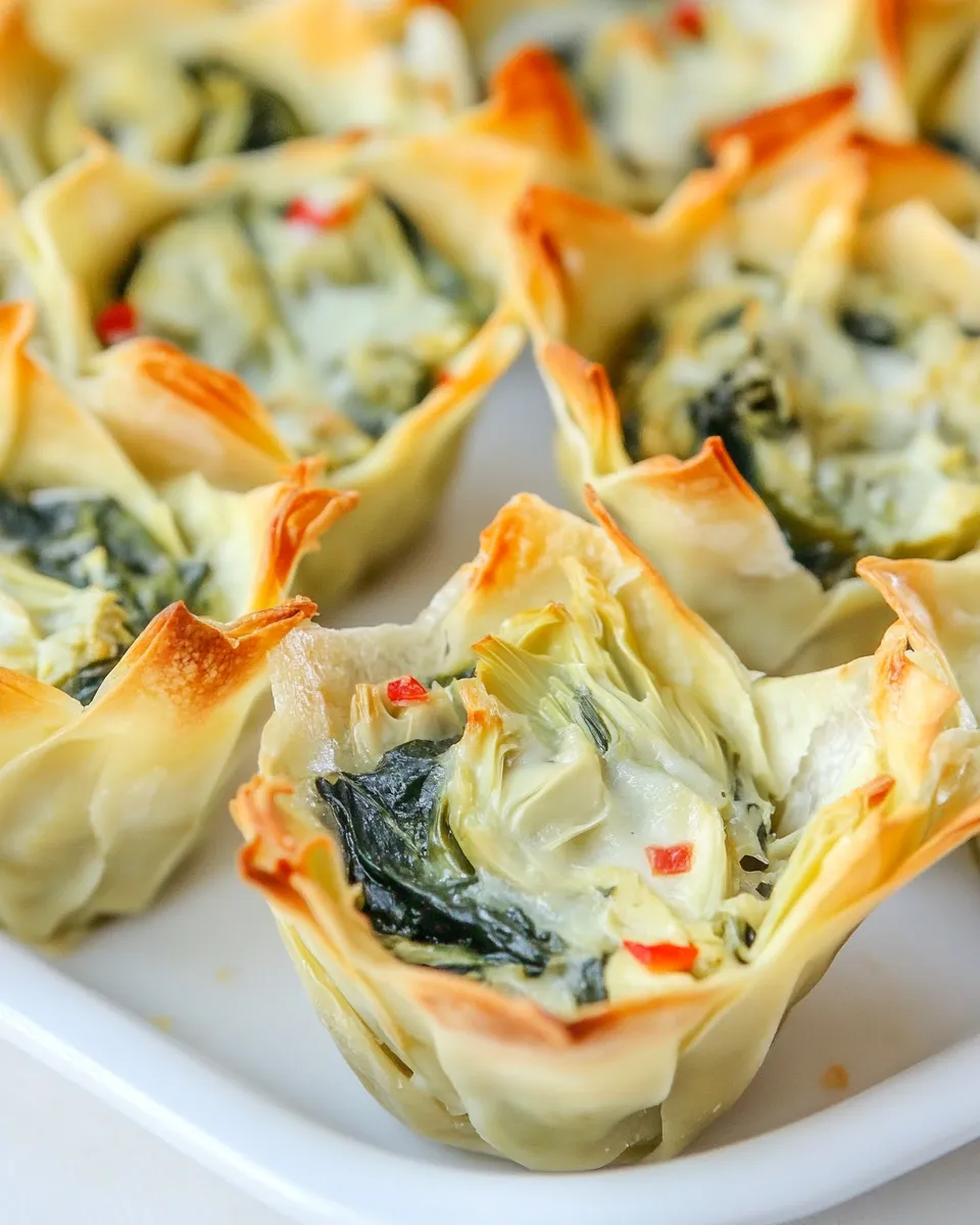 Easy Spinach Artichoke Cups recipe photo