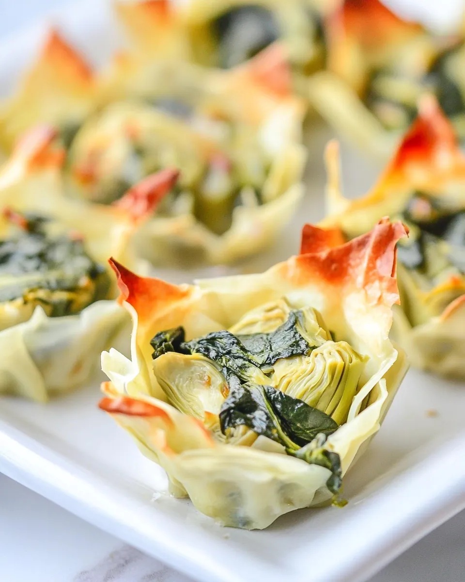 Delicious Spinach Artichoke Cups dish photo