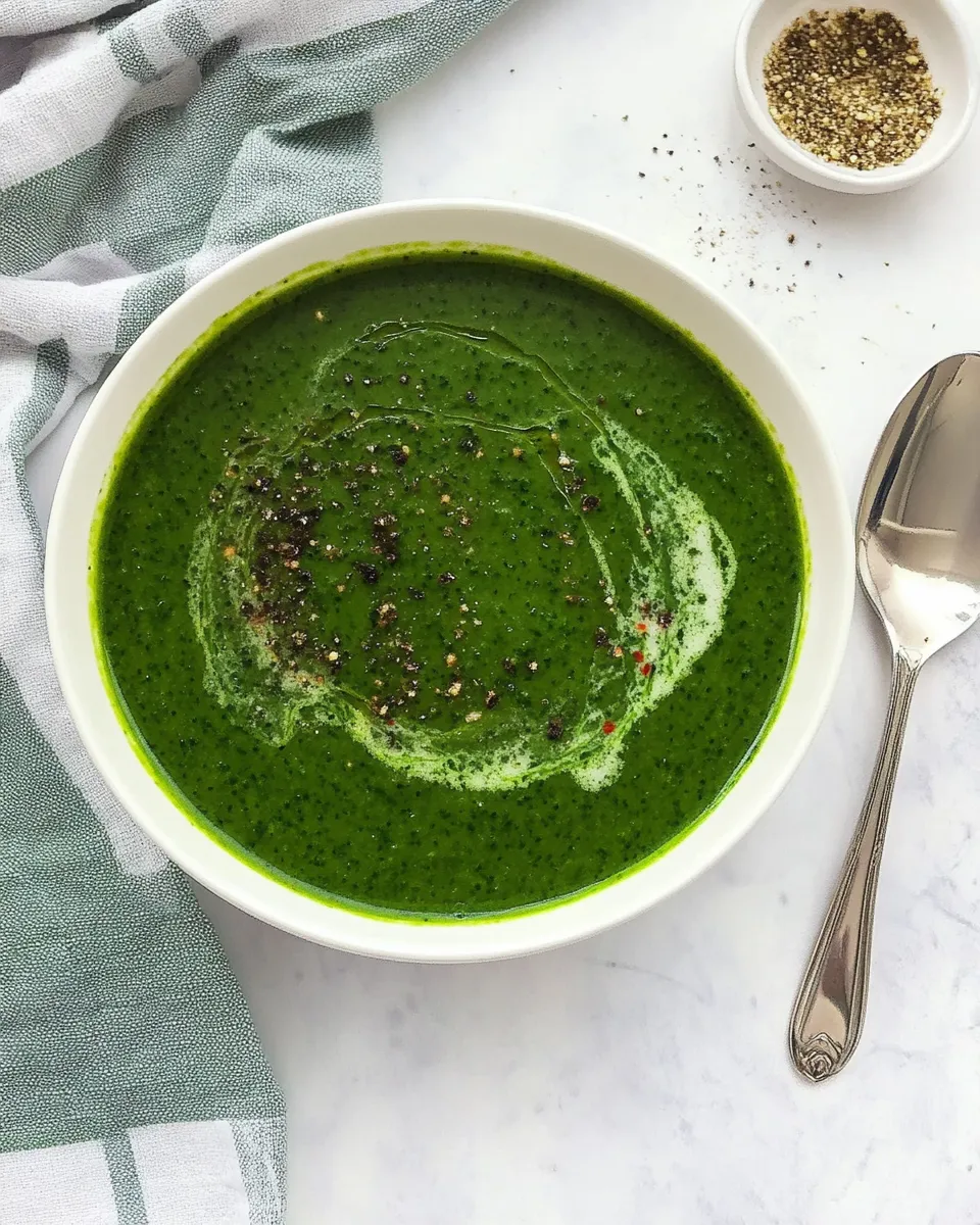 Delicious Spinach Soup Recipe dish photo