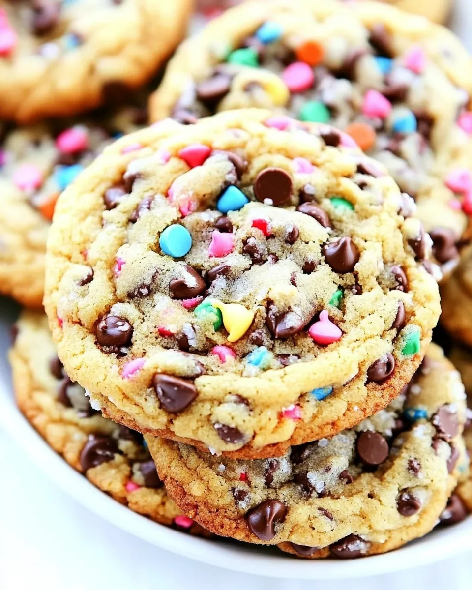 Homemade Sprinkle Chocolate Chip Cookies photo
