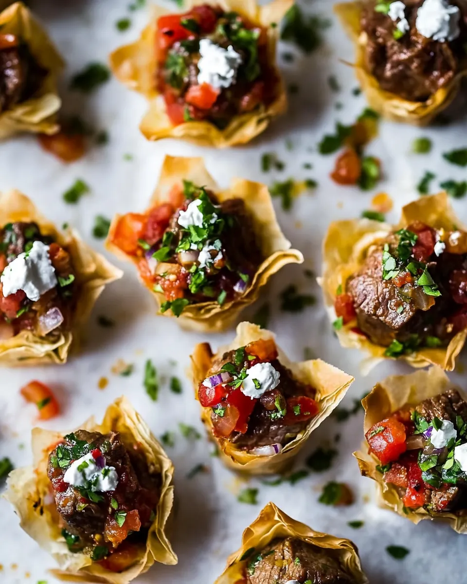 Delicious Steak Fajita Phyllo Bites photo