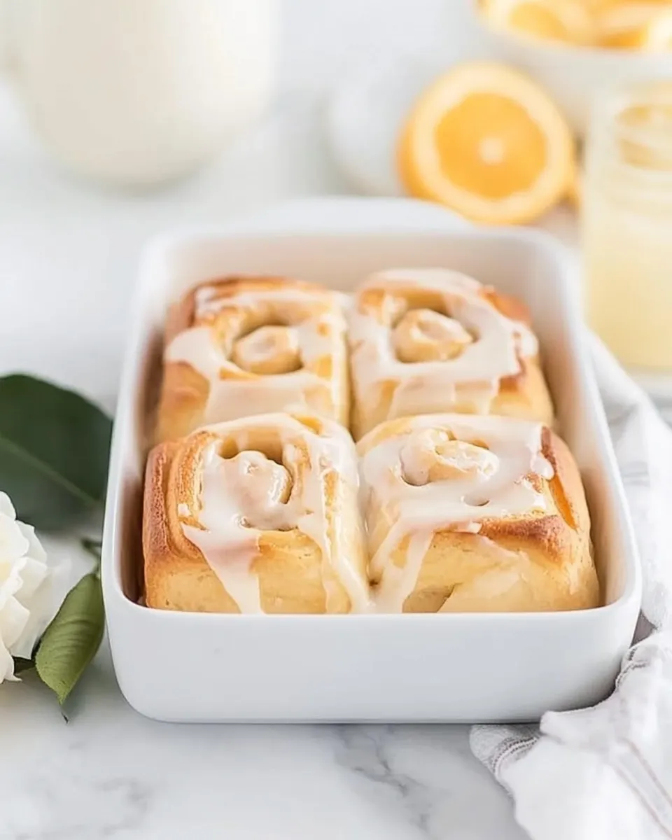 Homemade Sticky Orange Rolls with Cream Cheese Glaze photo