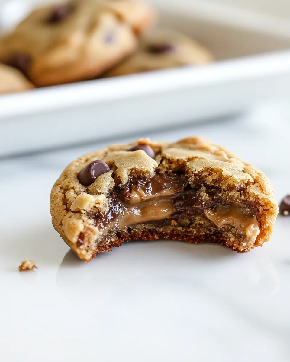 Homemade Stuffed Peanut Butter Chocolate Chip Cookies photo