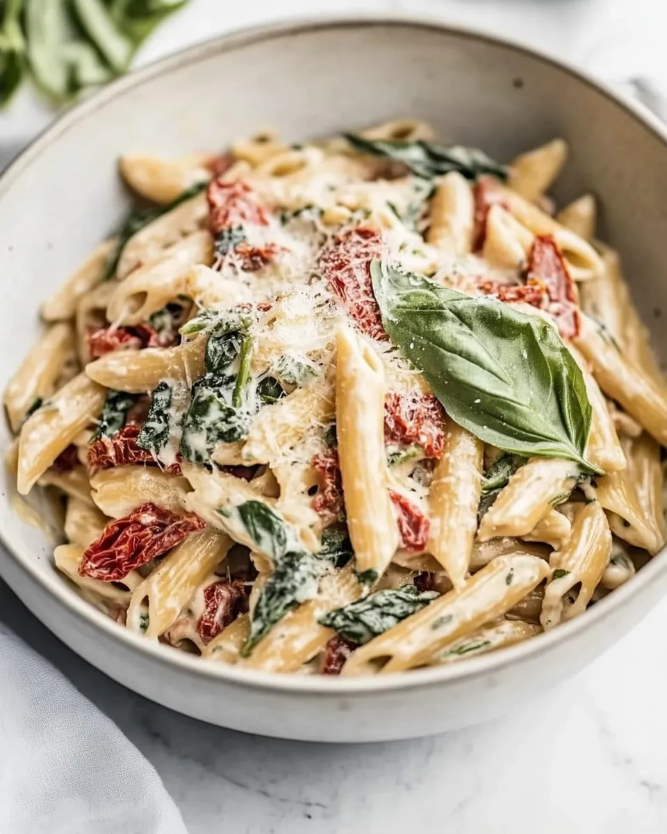 Easy Sun-dried Tomato Pasta food shot