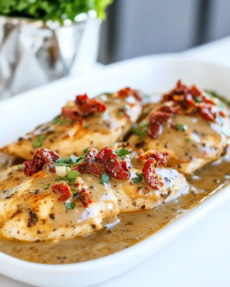 Delicious Sun Dried Tomato Chicken food shot