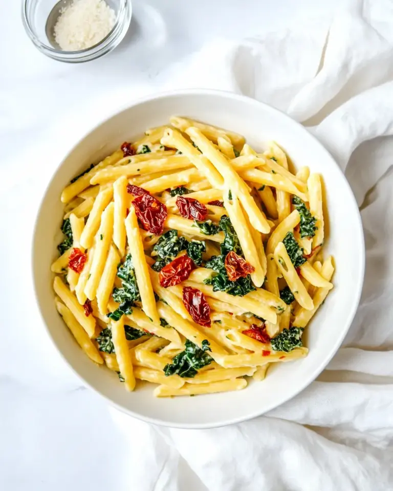 Homemade Sun dried Tomato and Kale Pasta recipe photo