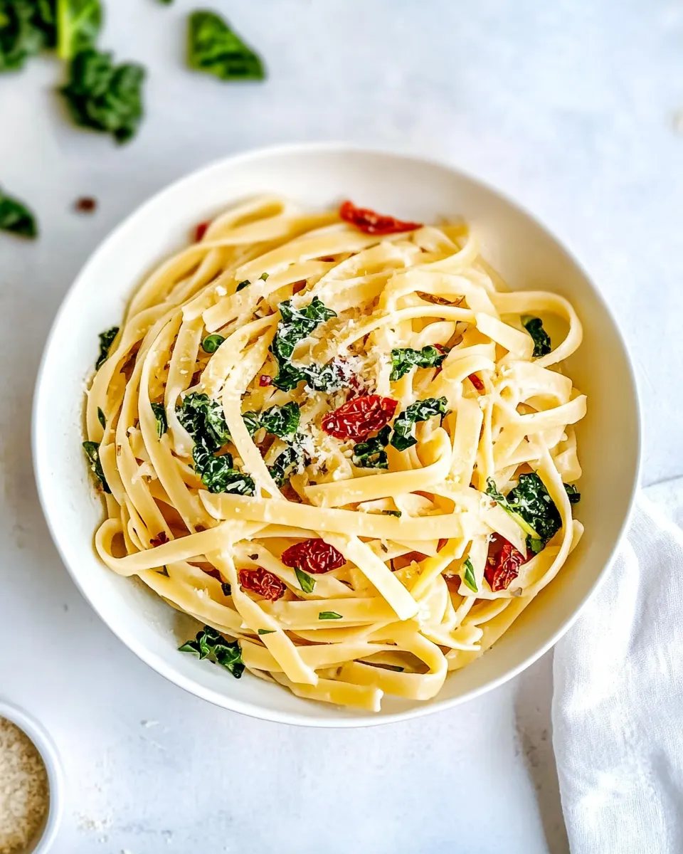 Delicious Sun dried Tomato and Kale Pasta picture