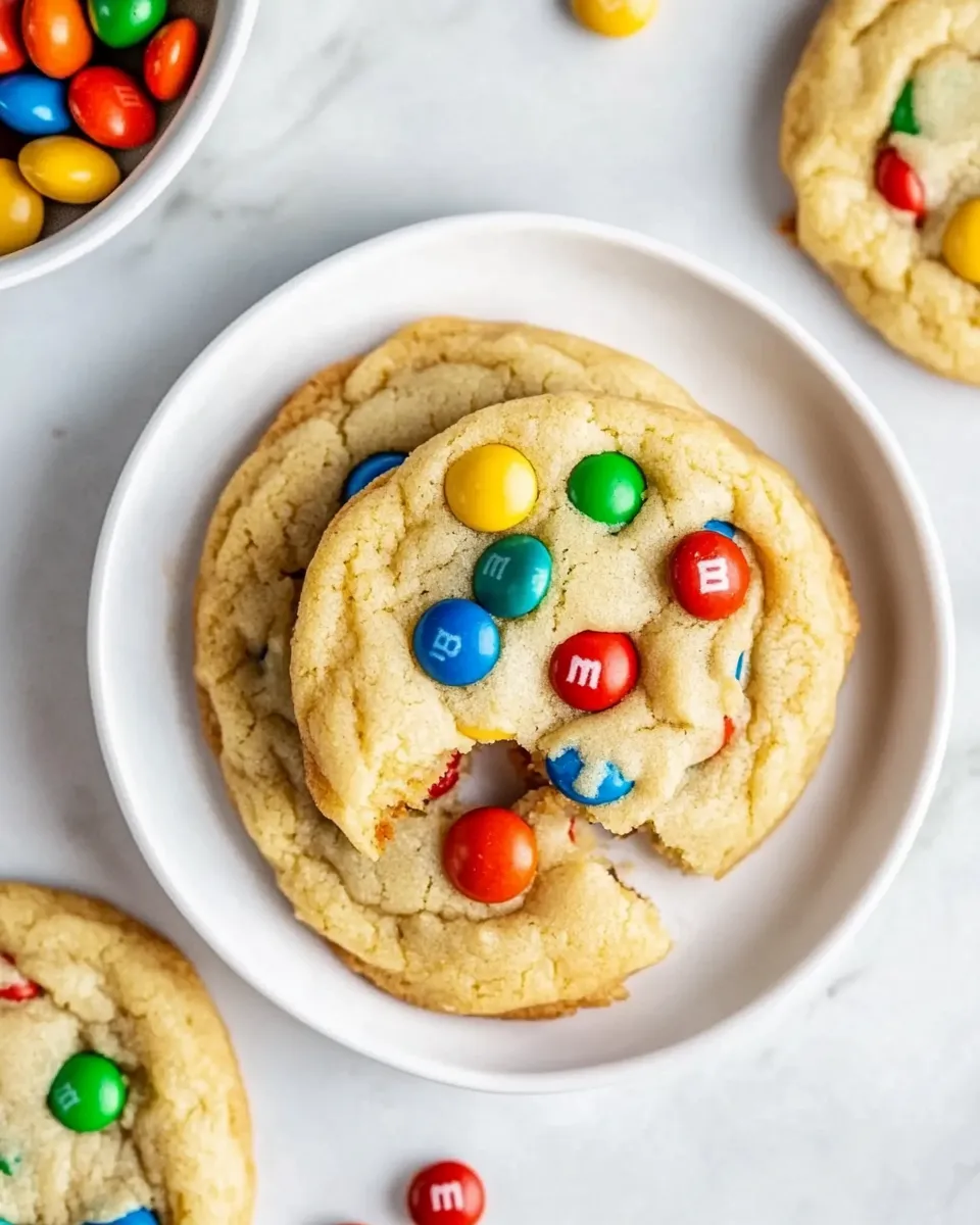 Easy Super Soft and Chewy M&M Cookies food shot