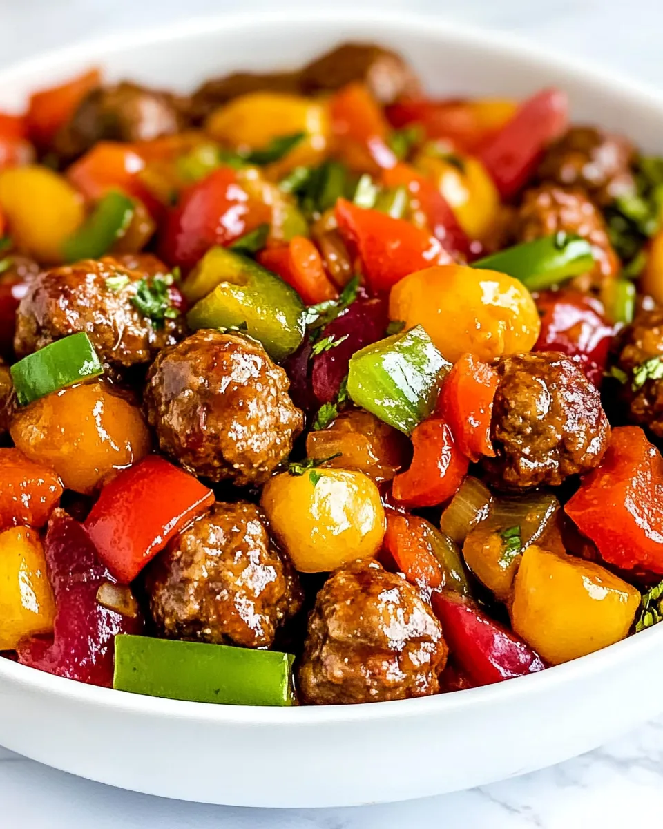 Easy Sweet And Sour Meatballs food shot