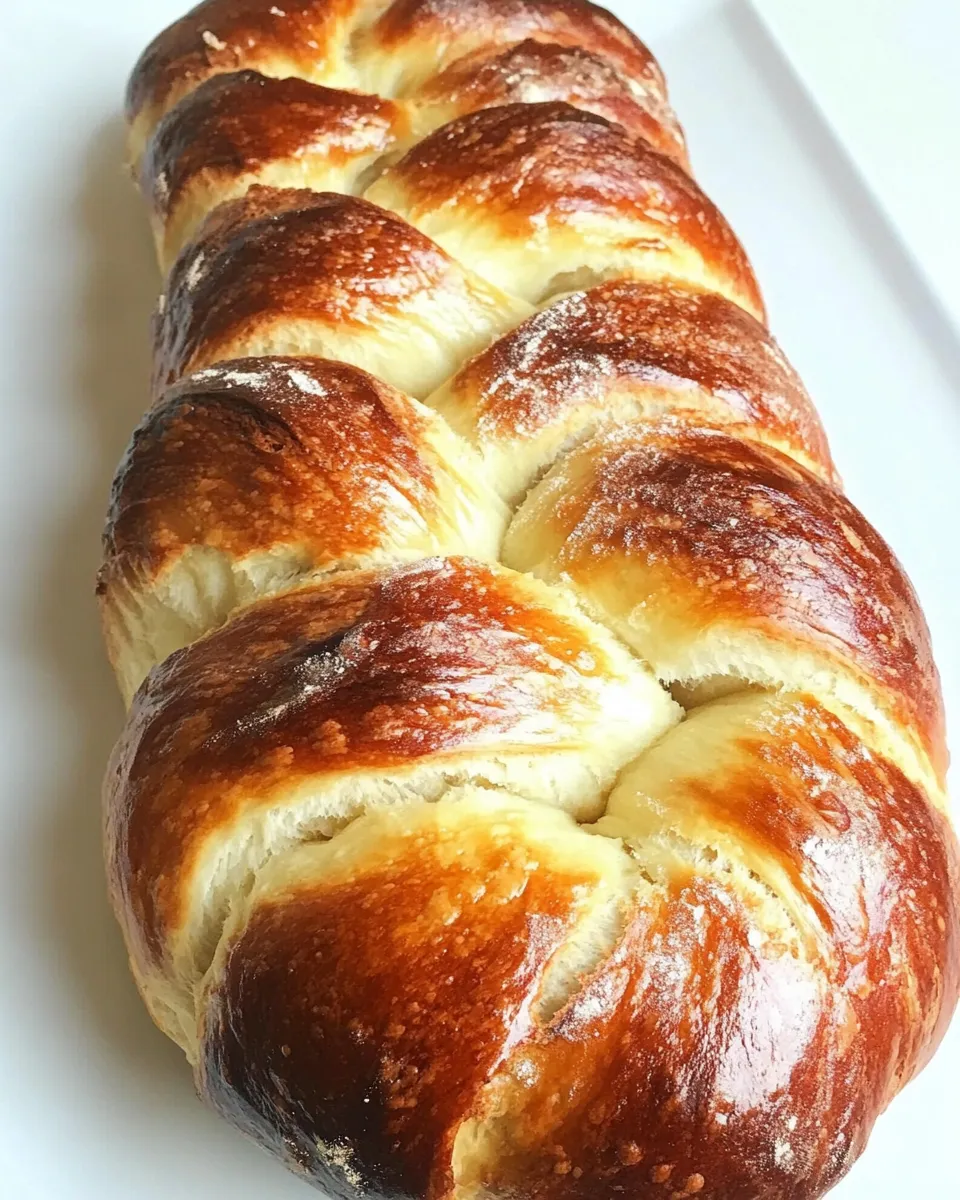 Easy Sweet Challah Bread food shot