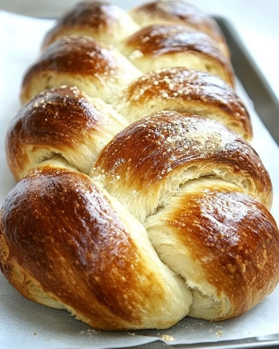 Delicious Sweet Challah Bread plate image