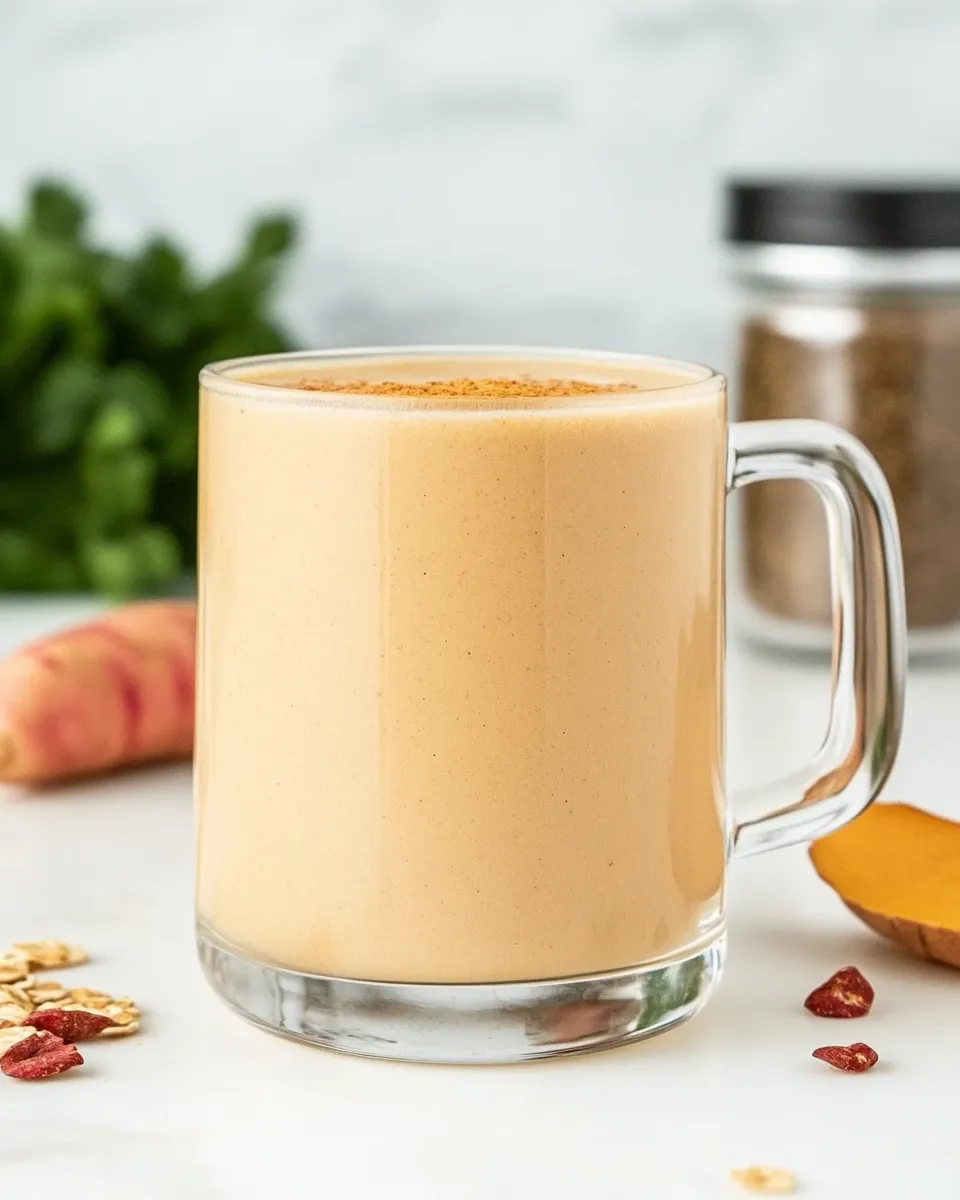 Delicious Sweet Potato Smoothie food shot