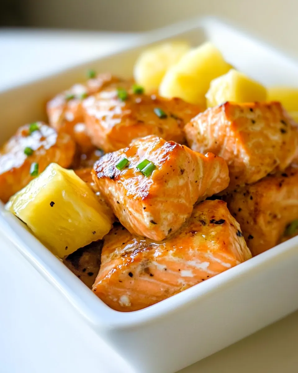 Classic Sweet and Sour Salmon With Pineapple dish photo