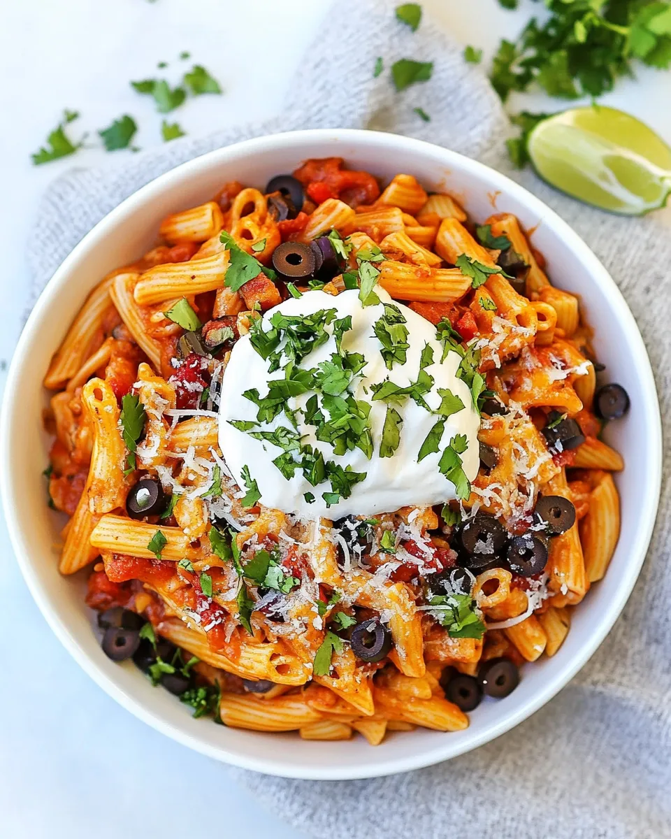 Easy Taco Pasta dish photo