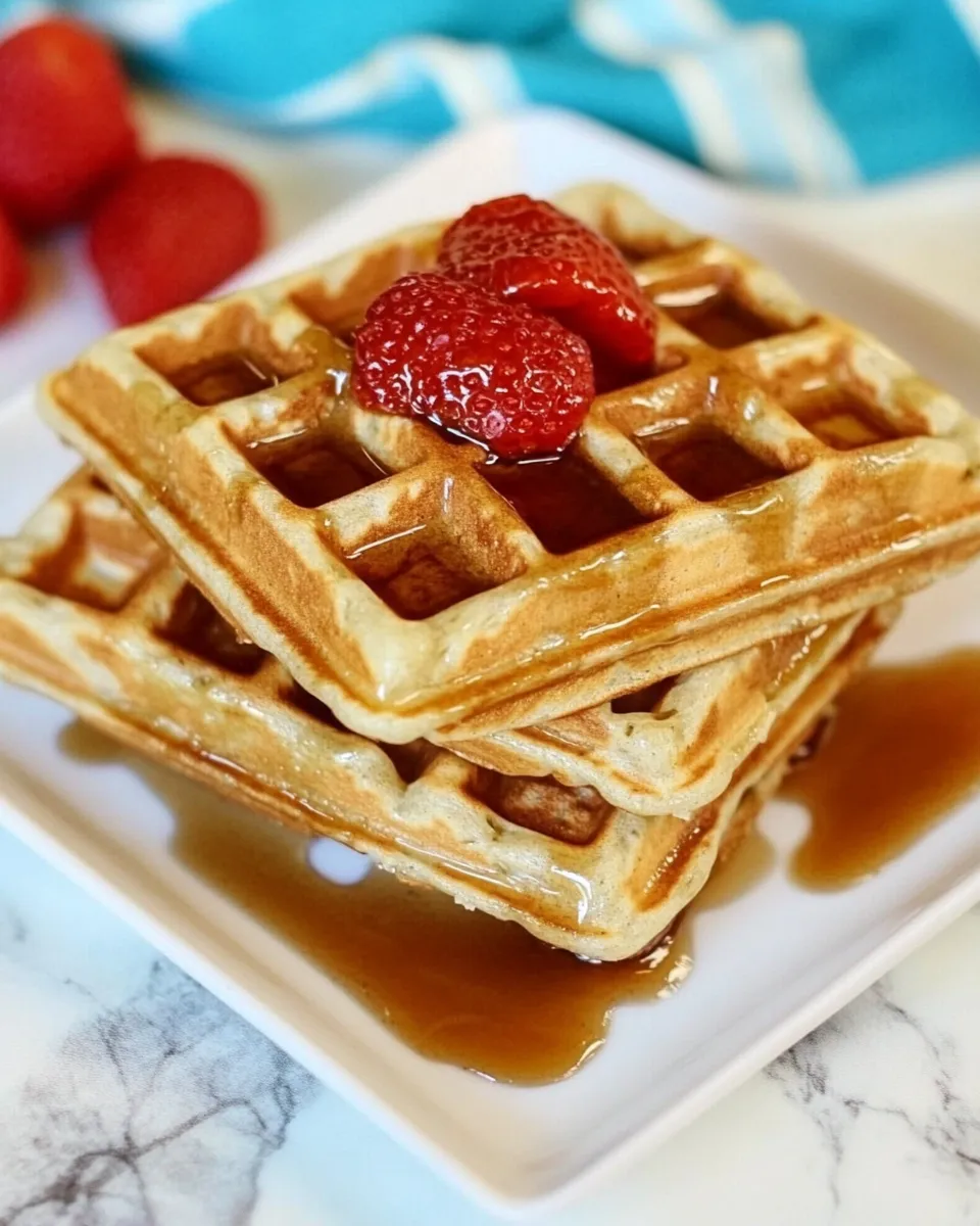 Easy Tahini Waffles food shot