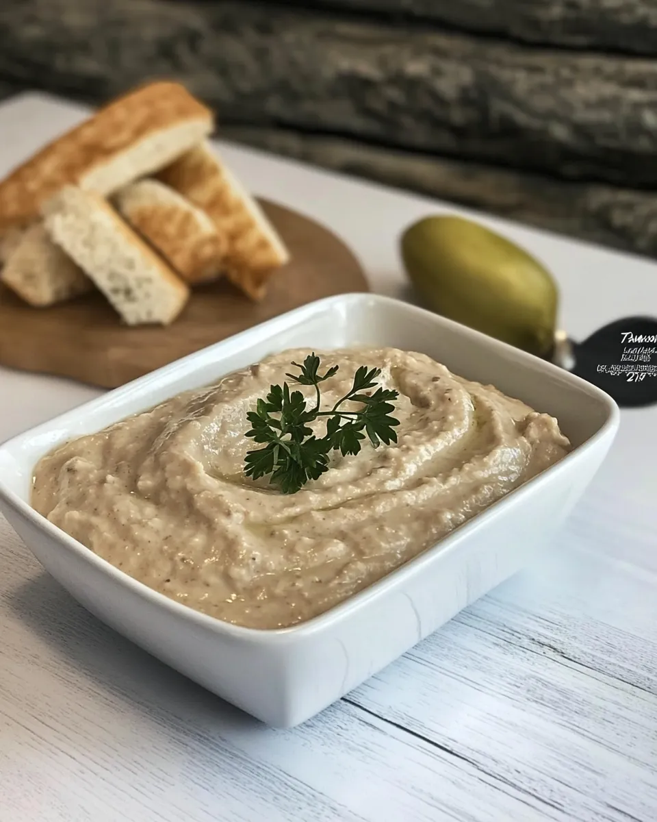 Classic Taramosalata: Greek Fish Roe Dip dish photo