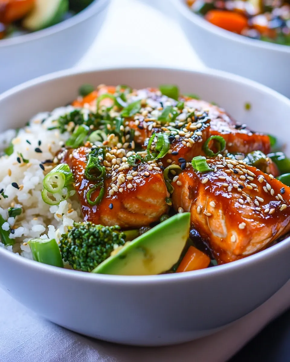 Easy Teriyaki Salmon Bowls recipe photo