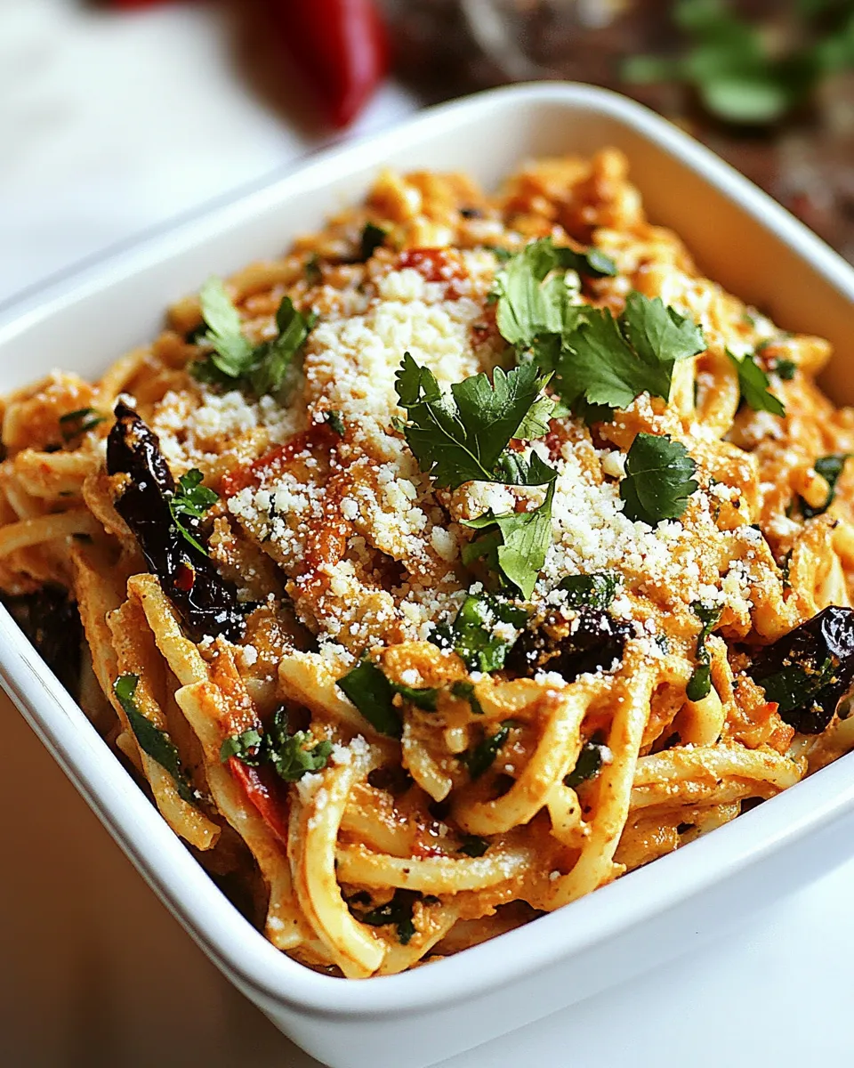 Homemade TexMex Roasted Red Pepper Pasta recipe photo
