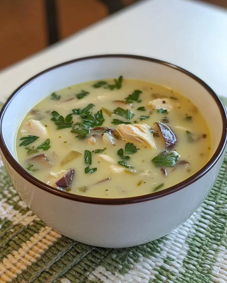 Easy Thai-Style Coconut Chicken Soup food shot