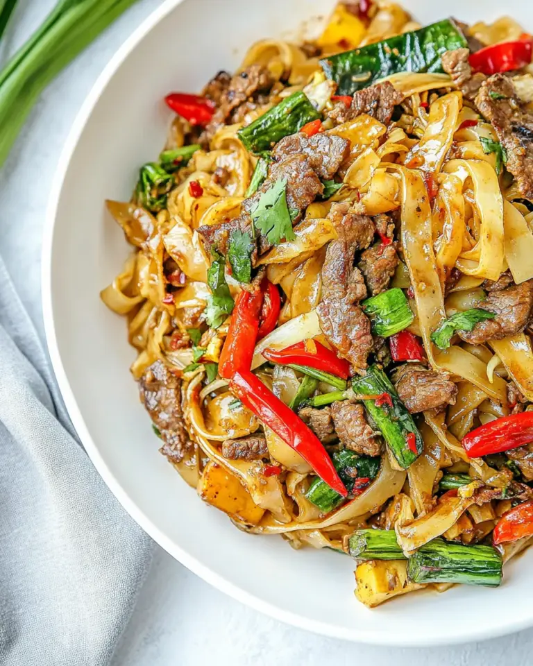 Homemade Thai Beef Drunken Noodles photo