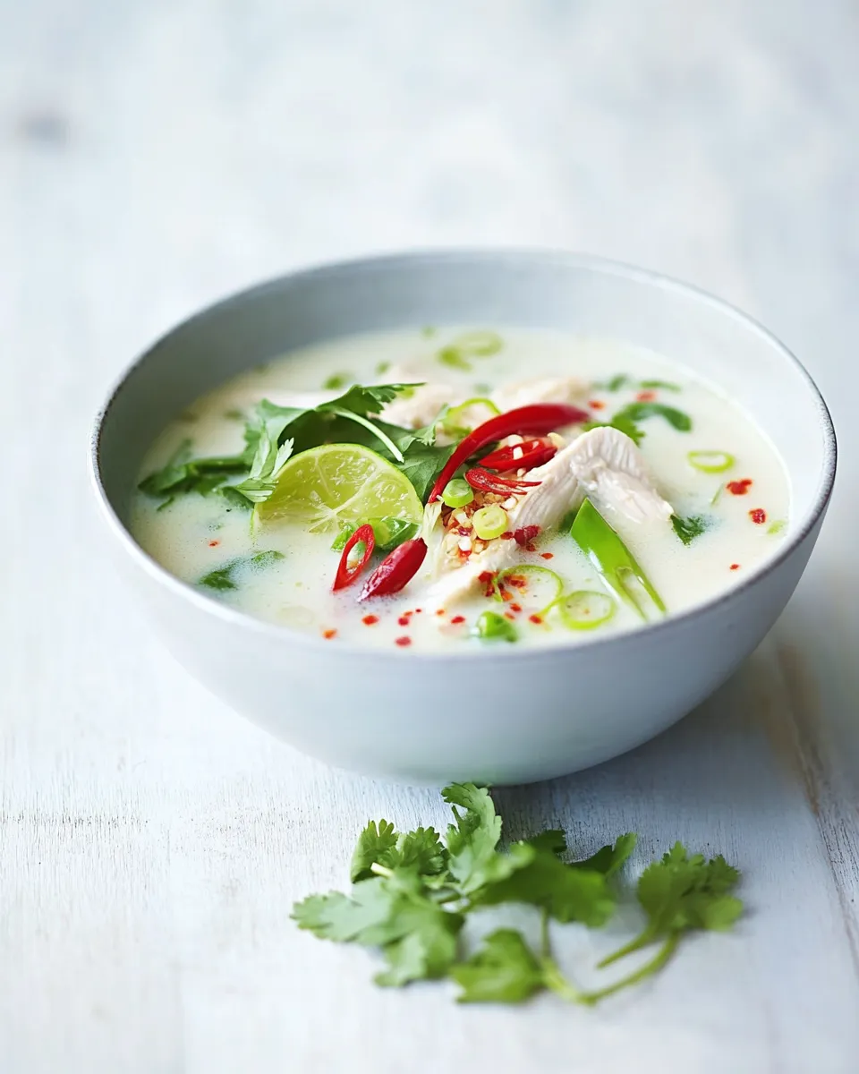 Homemade Thai Chicken Coconut Soup recipe photo