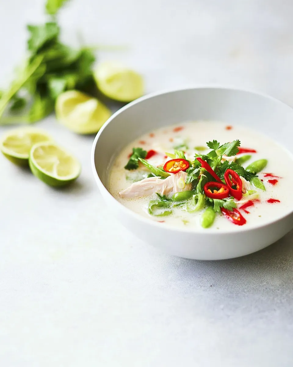 Easy Thai Chicken Coconut Soup food shot