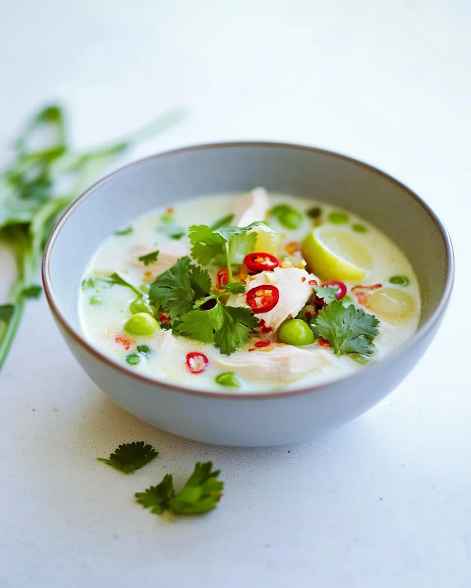 Delicious Thai Chicken Coconut Soup plate image