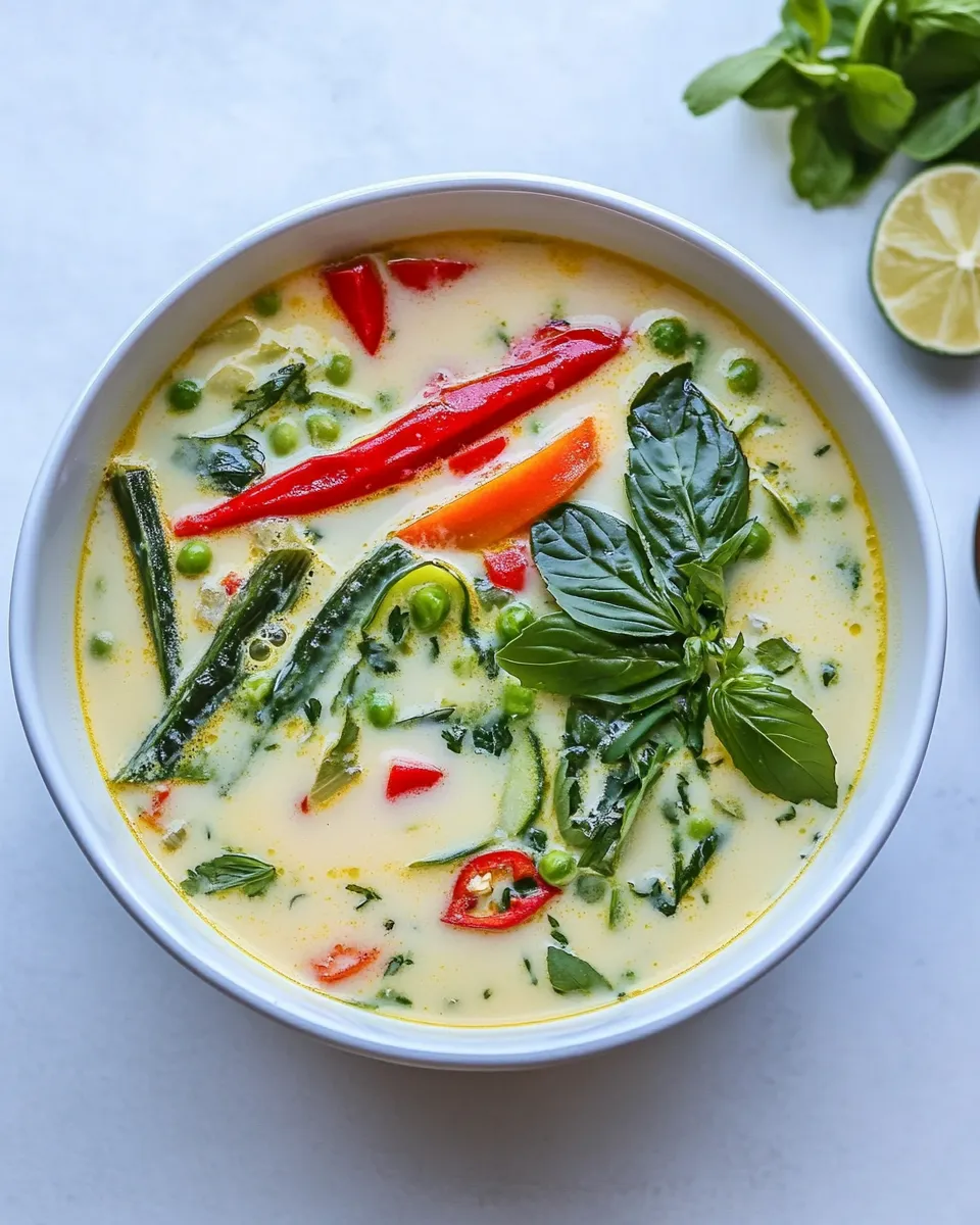 Classic Thai Coconut Soup with Vegetables image