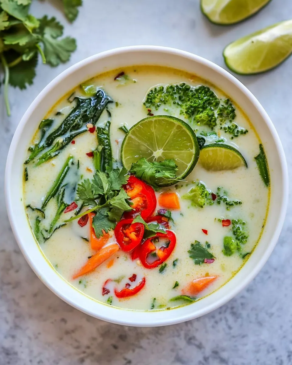 Easy Thai Coconut Soup with Vegetables recipe photo