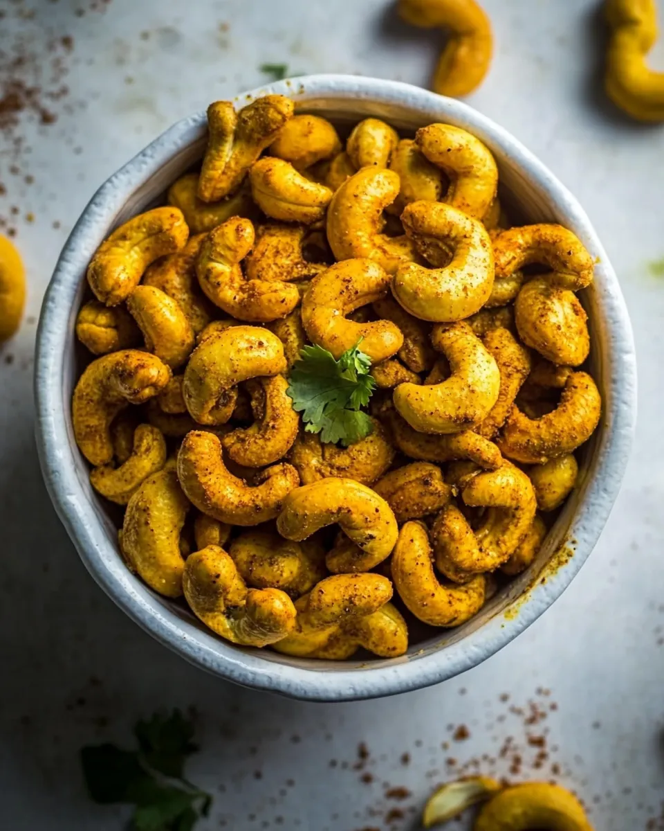 Easy Thai Curry Roasted Cashews recipe image