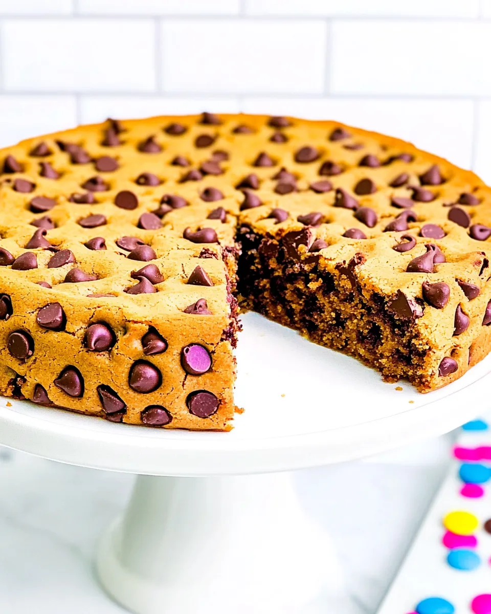 Homemade The BEST Chocolate Chip Cookie Cake Recipe photo