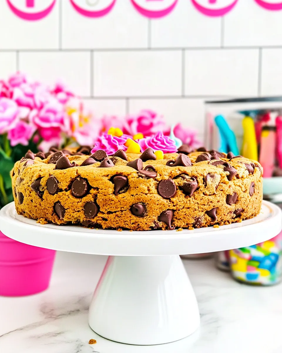 Delicious The BEST Chocolate Chip Cookie Cake Recipe food shot