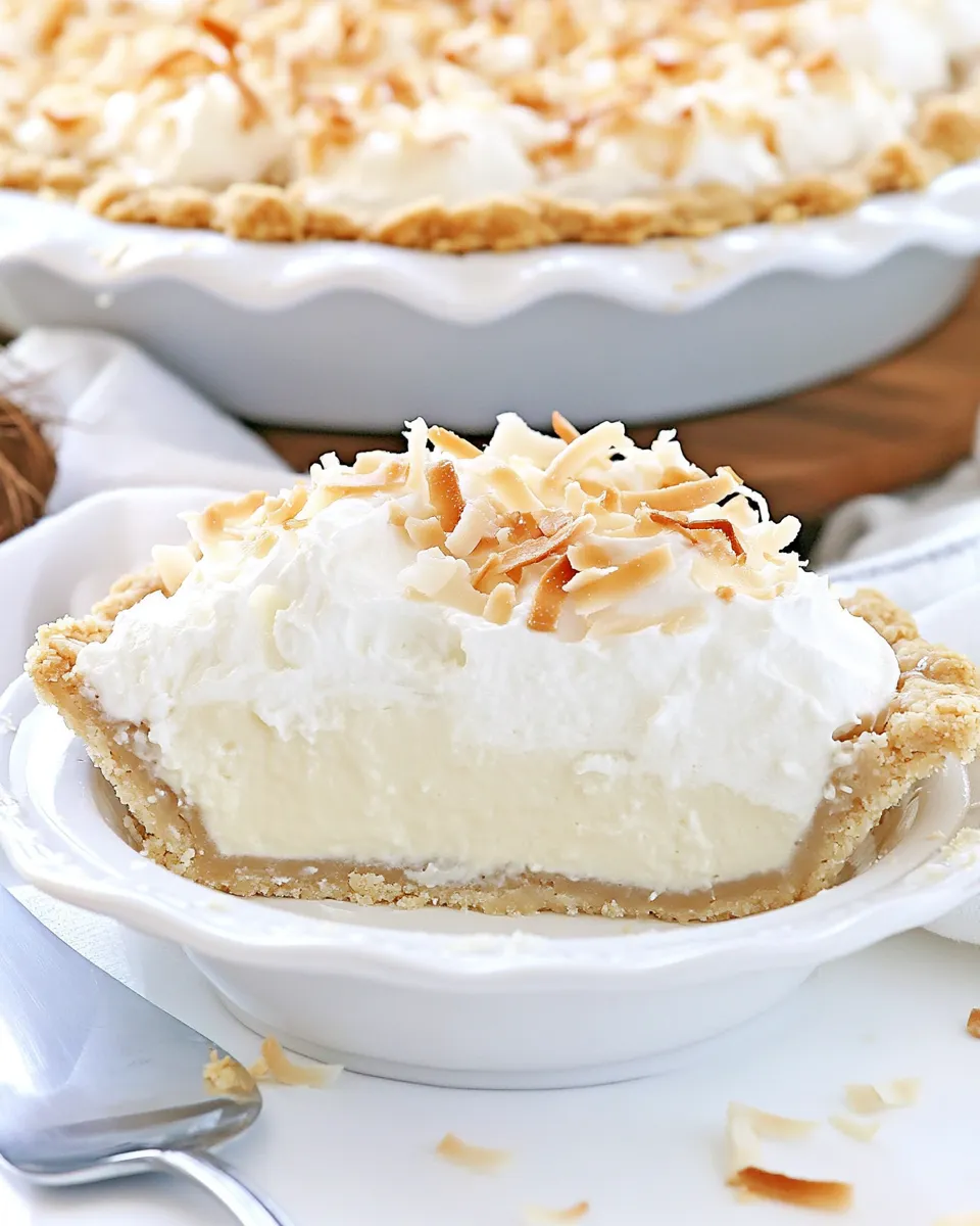 Easy The Best Coconut Cream Pie food shot