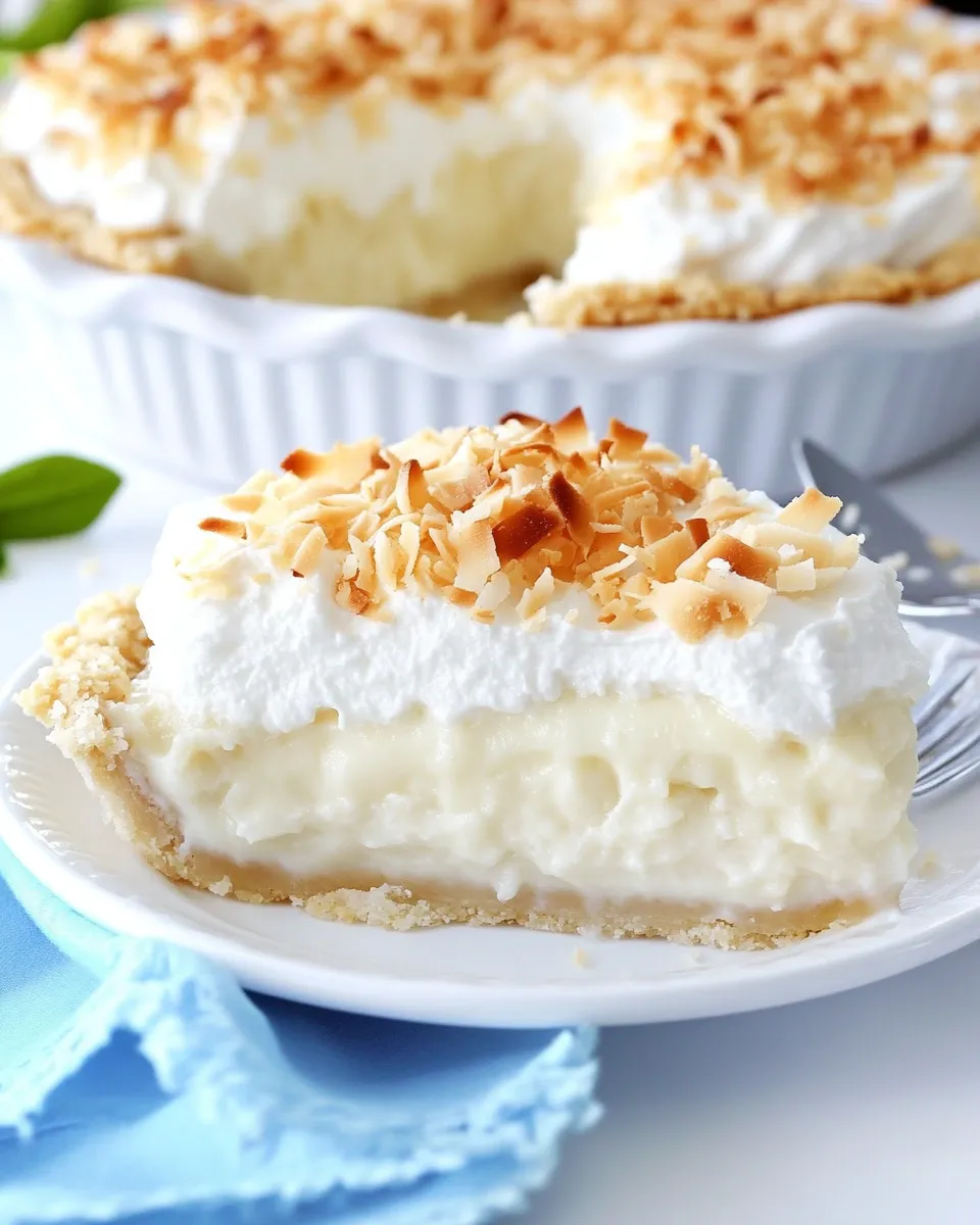 Delicious The Best Coconut Cream Pie plate image