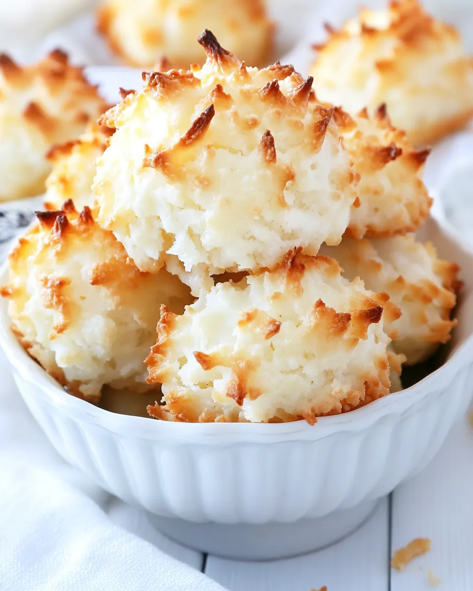 Delicious The Best Coconut Macaroons food shot